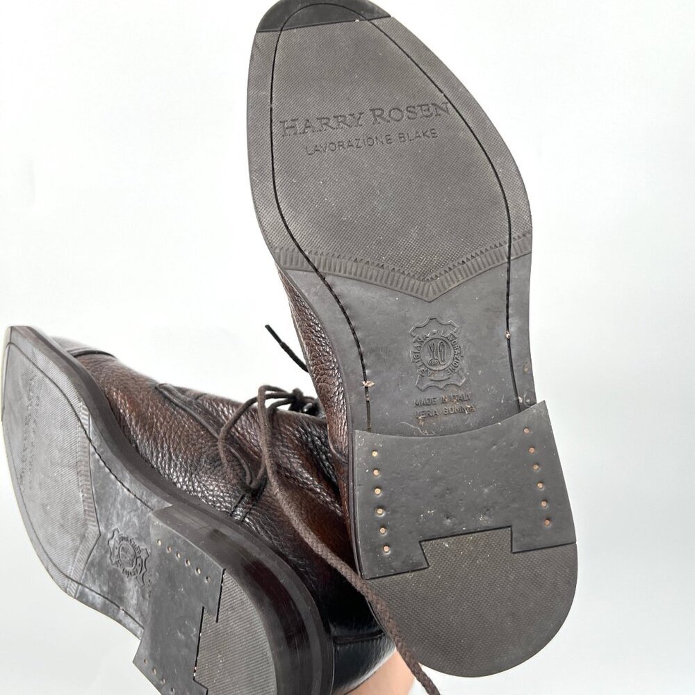 Harry Rosen Lavarazione Blake Leather Laceup Boots - Picture 6 of 7